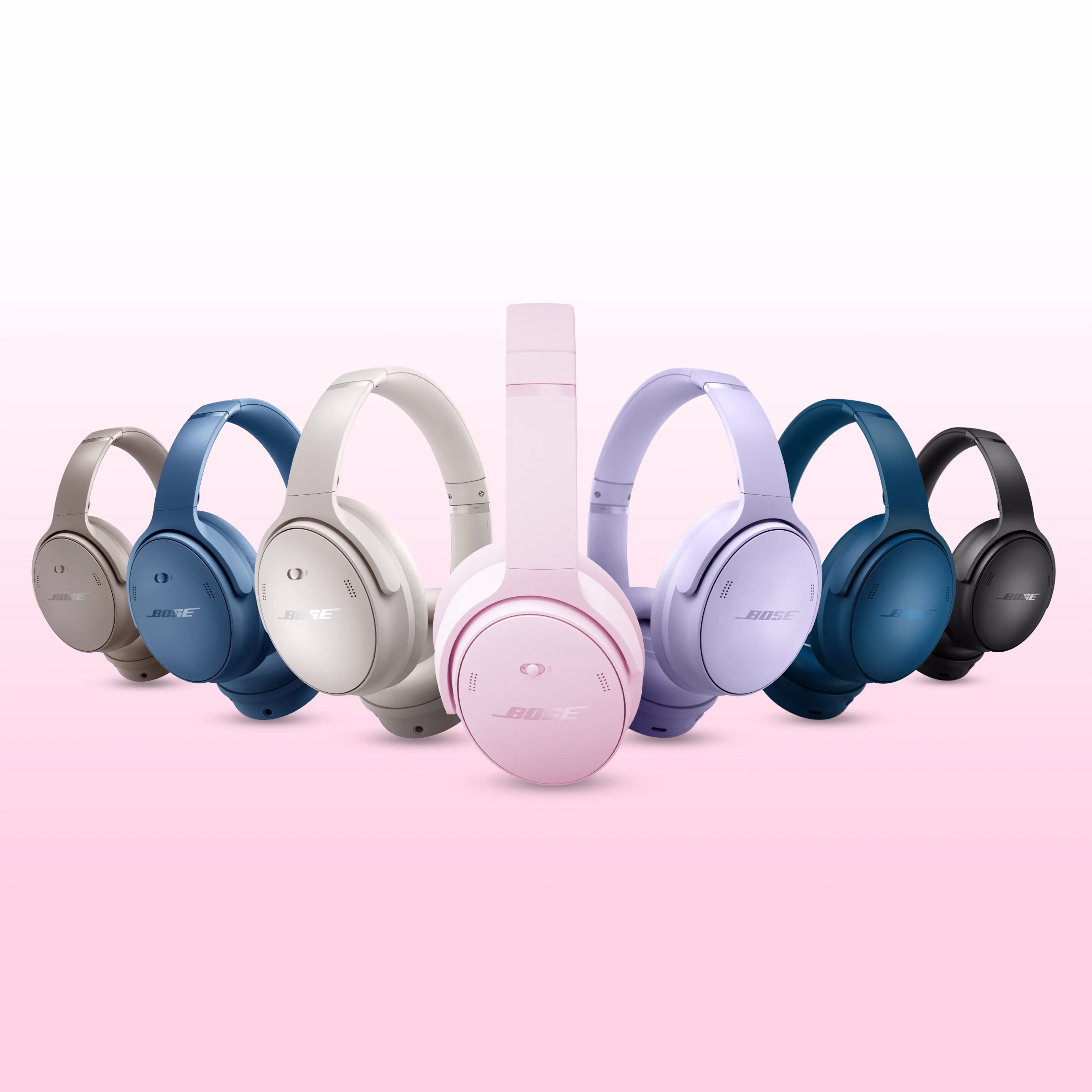 Bose QuietComfort Headphones shown in all available colors.